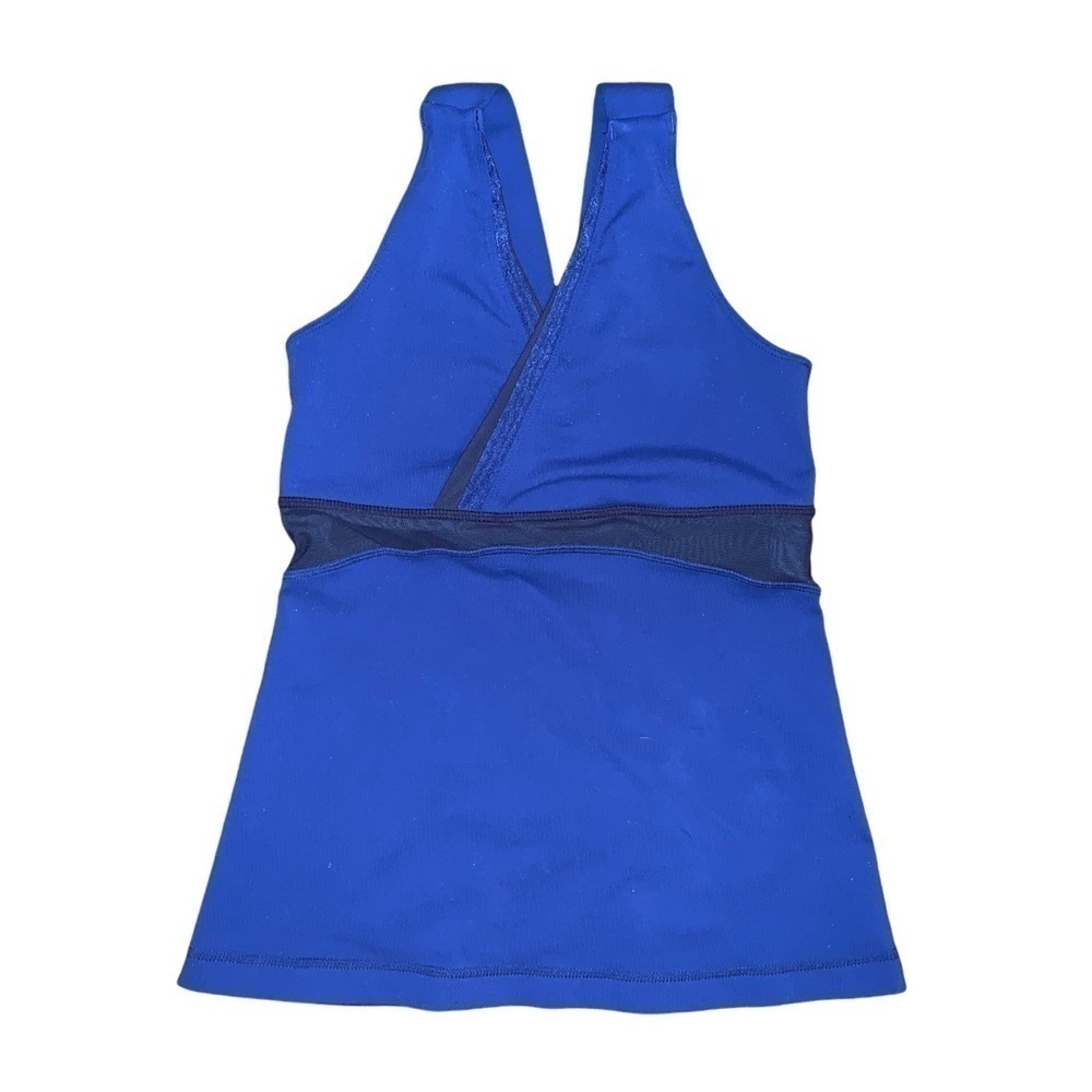 Lululemon Classic Deep V Athletic Tank Top Luon Mesh Back Women's Size 4